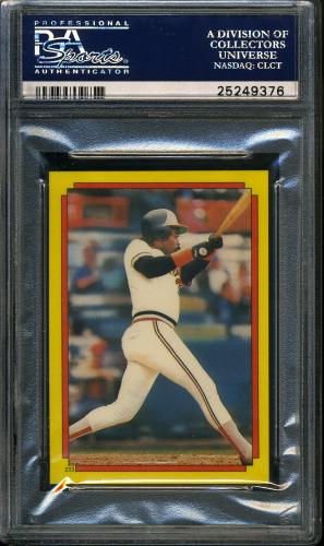 1988 O-Pee-Chee Stickercard #44 Cal Ripken/E. Murray PSA 10 #25249376 - Back