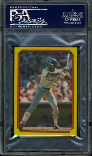 1988 O-Pee-Chee Stickercard #44 Cal Ripken/R. Sierra PSA 8 #23938113 - Back