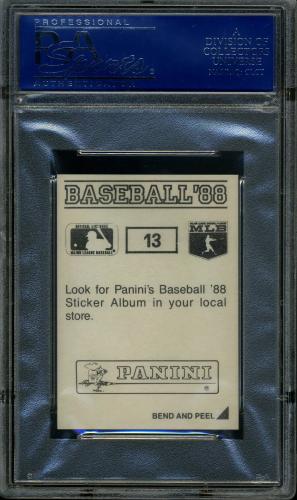 1988 Panini Stickers #013 Cal Ripken PSA 10 #15903090 - Back