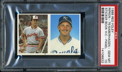 1988 Red Foley Sticker Book #76 Cal Ripken PSA 10 #14108622