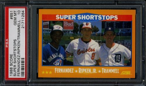 1988 Score #651 C.Ripken/Trammell/Fern PSA 10 #21711264
