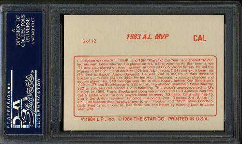 1988 Star Glossy '88 #06 Cal Ripken Jr. PSA 10 #22375815 - Back