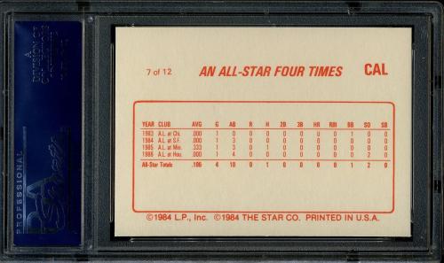 1988 Star Glossy '88 #07 Cal Ripken Jr. PSA 10 #20700043 - Back