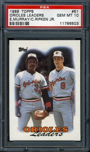 1988 Topps #051 C.Ripken/E.Murray TL PSA 10 #11786503