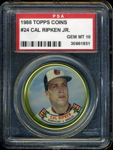 1988 Topps Coins #24 Cal Ripken PSA 10 #30861851