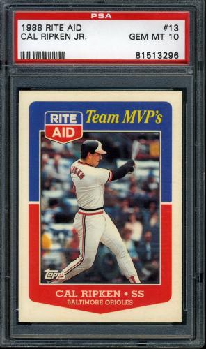 1988 Topps Rite-Aid Team MVP's #13 Cal Ripken PSA 10 #81513296
