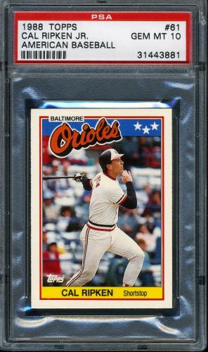 1988 Topps UK Minis #61 Cal Ripken PSA 10 #31443881