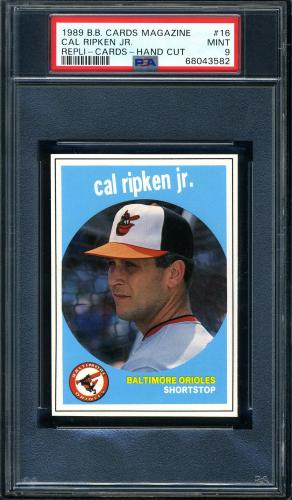1989 Baseball Cards Magazine Repli-cards #16 Cal Ripken Jr. PSA 9 #68043582