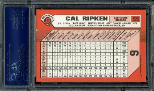 1989 Bowman Tiffany #009 Cal Ripken PSA 10 #19923876 - Back