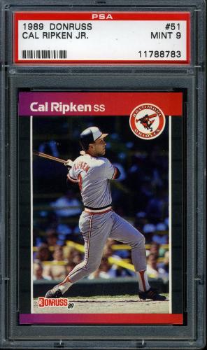 1989 Donruss #51 Cal Ripken [Period after INC / *Denotes*] PSA 9 #11788783