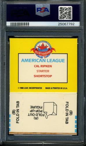1989 Donruss Pop-Ups Cal Ripken PSA 8 #25067792 - Back