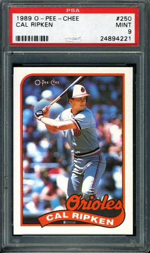 1989 O-Pee-Chee #250 Cal Ripken PSA 9 #24894221