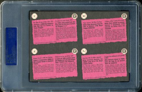 1989 O-Pee-Chee Box Bottoms - Panel  PSA 10 #20918450 - Back
