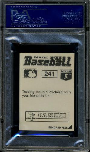 1989 Panini Stickers #241 Cal Ripken Jr. AS PSA 10 #16112121 - Back
