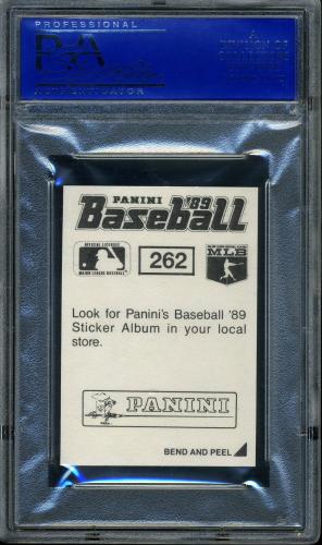 1989 Panini Stickers #262 Cal Ripken Jr. PSA 10 #12160227 - Back