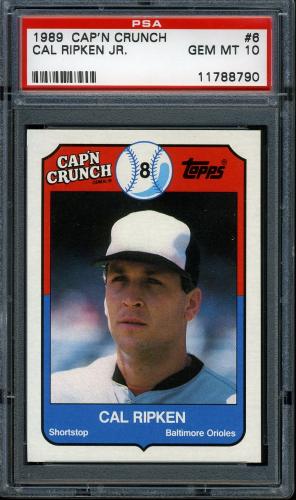 1989 Topps Cap'n Crunch #6 Cal Ripken PSA 10 #11788790