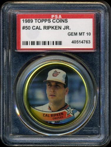 1989 Topps Coins #50 Cal Ripken PSA 10 #40514763