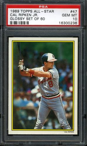 1989 Topps Glossy Send-Ins #47 Cal Ripken PSA 10 #16300236