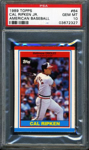 1989 Topps UK Minis #64 Cal Ripken PSA 10 #03672327