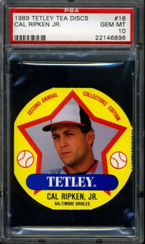 1989 Tetley Tea Discs #16 Cal Ripken PSA 10 #22146896
