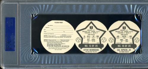 1989 Tetley Tea Discs #16 Cal Ripken PSA 10 #17249458 - Back