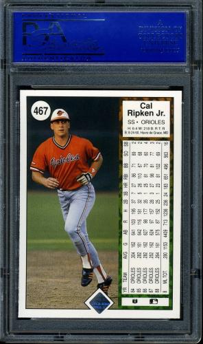 1989 Upper Deck #467 Cal Ripken [Hologram with no background or baseball pattern background] PSA 10 #81266964 - Back