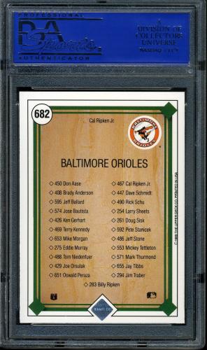 1989 Upper Deck #682 Cal Ripken TC [Hologram with no background or baseball pattern background] PSA 10 #30441180 - Back