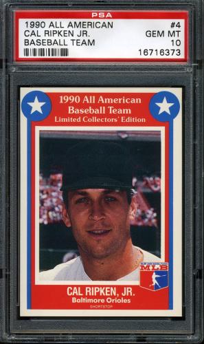 1990 All-American Baseball Team #4 Cal Ripken PSA 10 #16716373