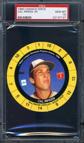 1990 Cadaco Ellis Discs Cal Ripken PSA 10 #22137127