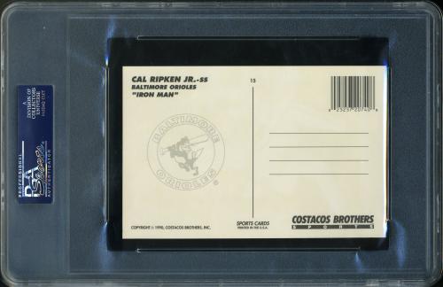 1990 Costacos Brothers Postcards #15 Cal Ripken, Jr. PSA 10 #23748215 - Back