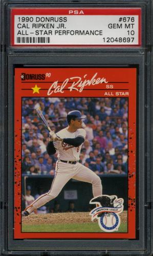 1990 Donruss #676 Cal Ripken AS [Period after INC - Border variation #1] PSA 10 #12048697