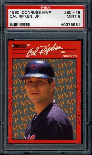 1990 Donruss Bonus MVP's #BC-18 Cal Ripken [Period after INC] PSA 9 #40375981