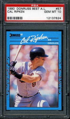 1990 Donruss Best AL #57 Cal Ripken PSA 10 #12137824