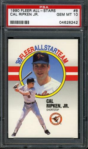 1990 Fleer All-Stars #8 Cal Ripken [Large gap before text - Large text] PSA 10 #04628242