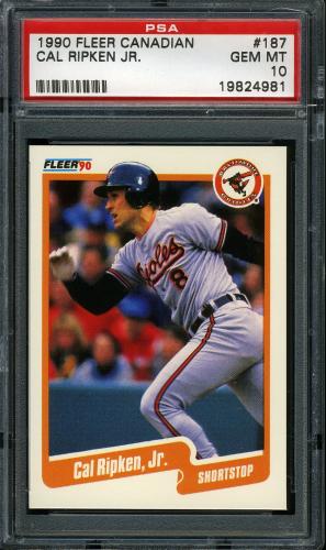 1990 Fleer Canadian #187 Cal Ripken PSA 10 #19824981