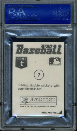 1990 Panini Stickers #007 Cal Ripken PSA 10 #06402389 - Back