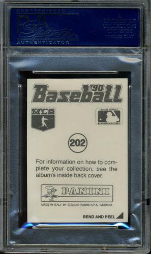 1990 Panini Stickers #202 Cal Ripken PSA 10 #21438109 - Back
