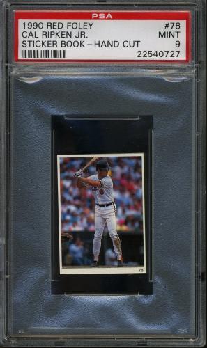 1990 Red Foley Sticker Book #78 Cal Ripken PSA 9 #22540727