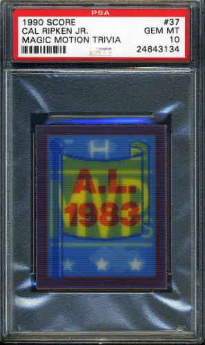 1990 Score Magic Motion Trivia #37 Cal Ripken, Jr. PSA 10 #24643134