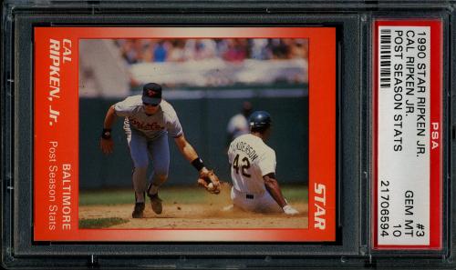 1990 Star Ripken #03 Cal Ripken, Jr.-Post Season Stats PSA 10 #21706594