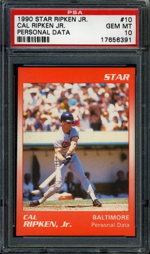 1990 Star Ripken #10 Cal Ripken, Jr.-Personal Data PSA 10 #17656391