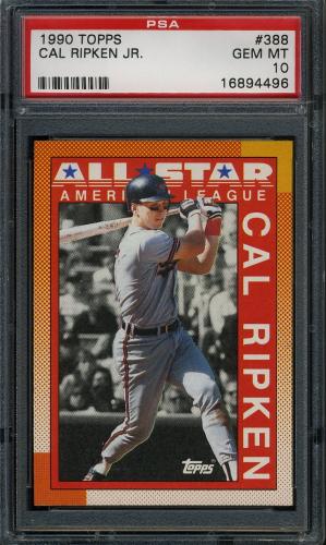 1990 Topps #388 Cal Ripken AS PSA 10 #16894496