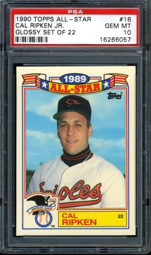 1990 Topps Glossy All-Stars #16 Cal Ripken PSA 10 #16266057