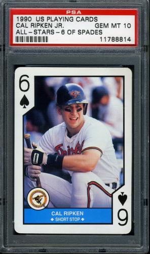 1990 U.S. Playing Card All-Stars #6S Cal Ripken PSA 10 #11788814