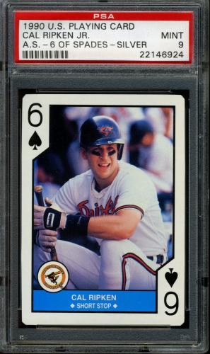 1990 U.S. Playing Card All-Stars Silver #6S Cal Ripken PSA 9 #22146924