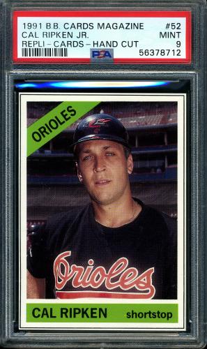 1991 Baseball Cards Magazine Repli-cards #52 Cal Ripken PSA 10 #56378712