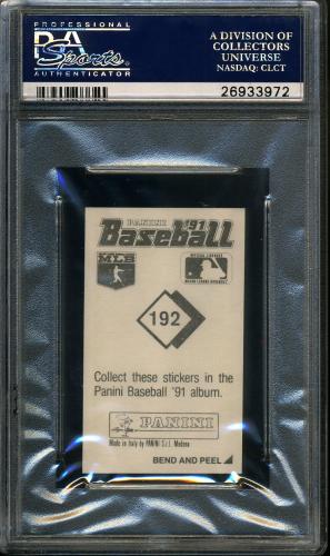 1991 Panini Stickers #192 Cal Ripken PSA 10 #26933972 - Back