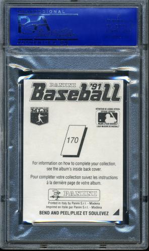 1991 Panini French Stickers #170 Cal Ripken PSA 7 #11788833 - Back