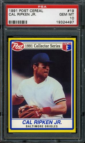 1991 Post #19 Cal Ripken PSA 10 #19324497