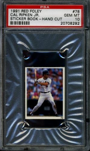 1991 Red Foley Stickers #078 Cal Ripken PSA 10 #20708292